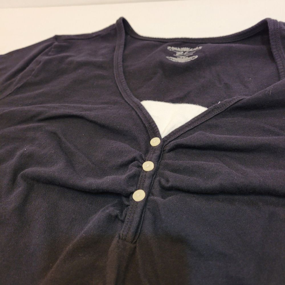 Venezia black tunic t‎ shirt with white accent, size 18/20